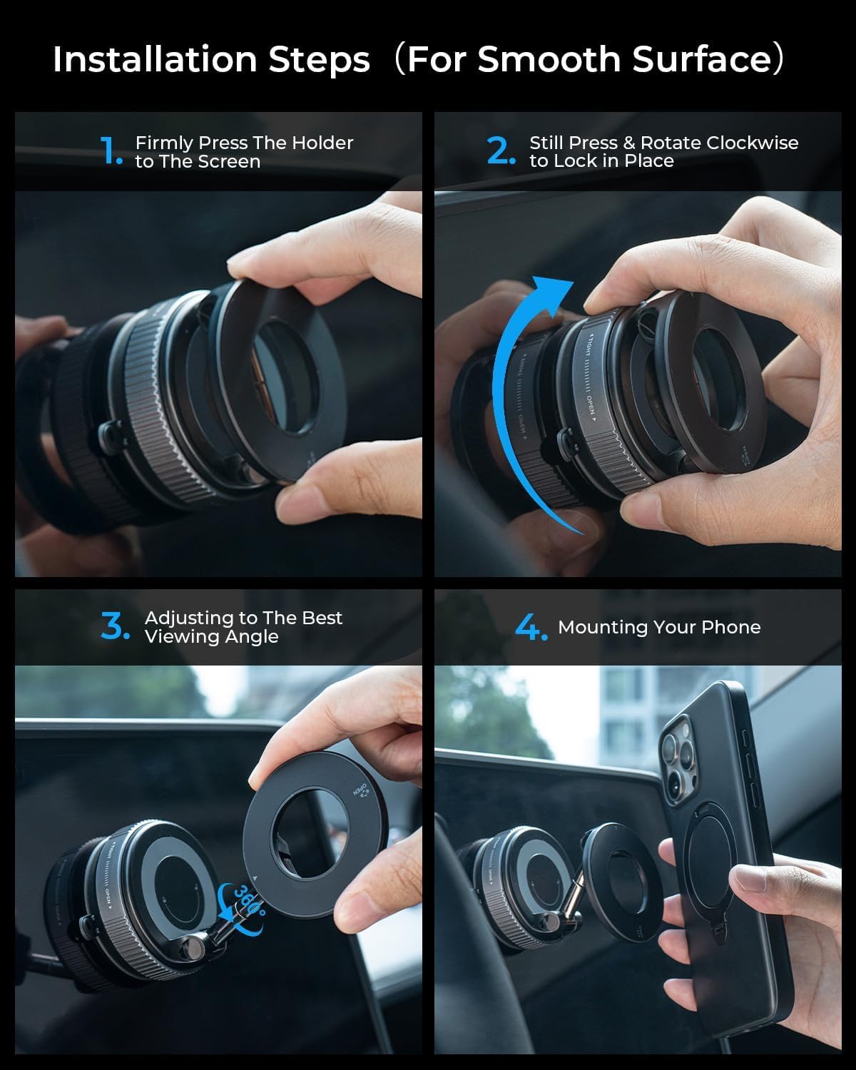 360° Vaccum Magnetic Phone Holder